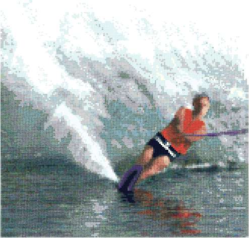 cross stitch pattern Water skier