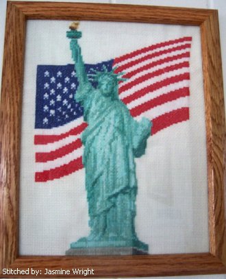 cross stitch pattern Statue of Liberty
