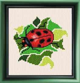 cross stitch ladybug alphabet pattern
