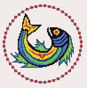 FISHING cross stitch pattern