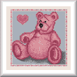 Cross stitch pattern Pink Teddy Bear