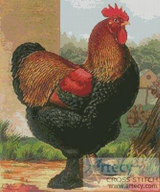 Instant Cross Stitch Patterns | 8005 вЂ“ Rooster Cross Stitch Pattern