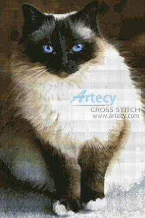Birman Cat Cross Stitch Pattern cats Birman Cat Cross Stitch Pattern cats