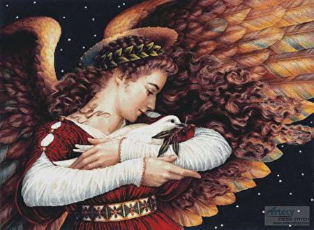 The Angel and the Dove Cross Stitch Pattern angels