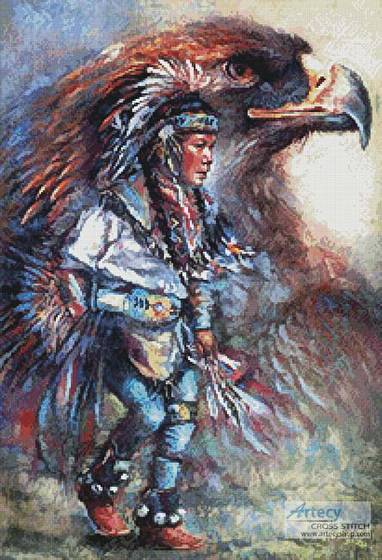 eagle dancer cross stitch pattern native free pay calculator