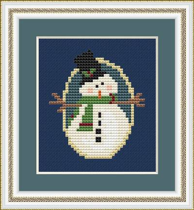"Snowman" cross stitch pattern
