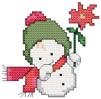 Cross Stitch Works: Red Poppy Flower 71511410 Free Cross Stitch