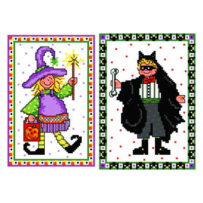 cross stitch pattern Trick or Treat Kids