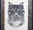 cross stitch tiger - grey tabby