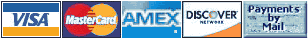 Visa MasterCard Amex PayPal