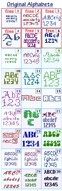 cross stitch alphabets