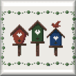 Cross stitch pattern 3 Bird houses