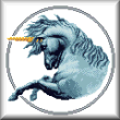 cross stitch pattern Blue Unicorn