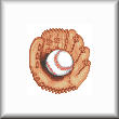 cross stitch pattern Ball and Glove