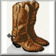 cross stitch pattern Cowboy Boots