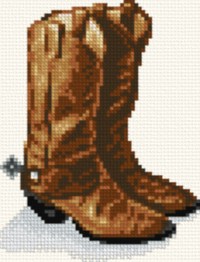 Cowboy Boots Cross Stitch Pattern western