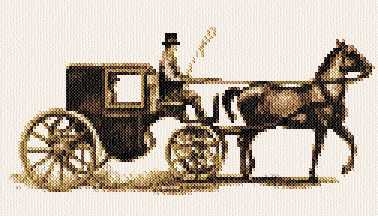 cross stitch pattern Carriage