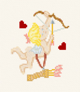 cross stitch pattern cupid