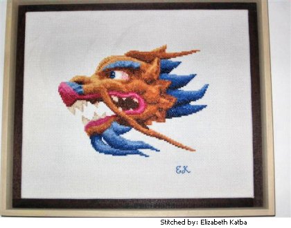 cross stitch pattern Dragon
