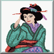 cross stitch pattern Geisha