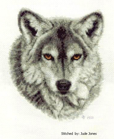 Cross Pattern Stitch Wolf