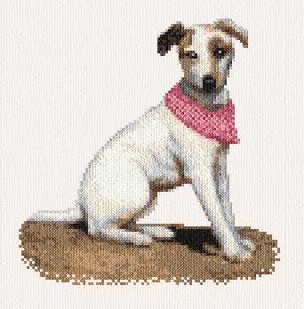 cross stitch pattern Jack Russell Terrier
