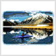 cross stitch pattern Arctic Kayaker