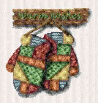 cross stitch pattern Warm Wishes