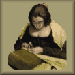 cross stitch pattern Needlewoman