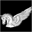 cross stitch pattern Pegasus