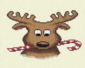 Prancing Deer Hand Embroidery Pattern - Free Reindeer Pattern