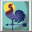 cross stitch pattern Rooster