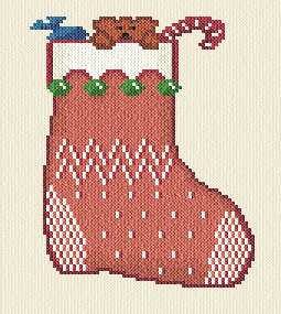 Christmas Stocking Cat Cross Stitch Pattern christmas