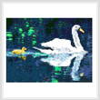 cross stitch pattern Swan and cygnet