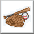 cross stitch pattern Baseball