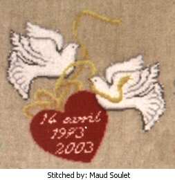 cross stitch pattern Doves