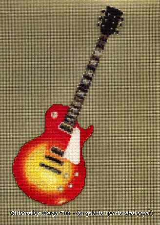cross stitch pattern Gibson Les Paul