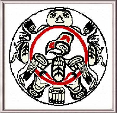cross stitch pattern Haida Drum