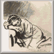 Cross stitch pattern Sleeping Girl