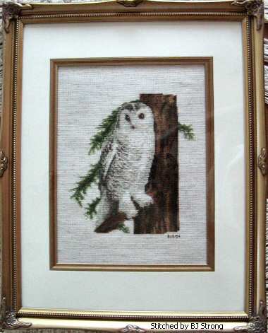 cross stitch pattern Snowy Owl