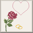 cross stitch pattern Wedding / Anniversary Card