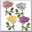 cross stitch pattern One Rose