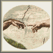 cross stitch pattern Creation of Adam