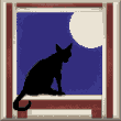 cross stitch pattern Cat in the Window