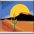 cross stitch pattern Desert Sun