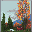 cross stitch pattern Autumn Farm