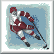 cross stitch pattern Hockey Player