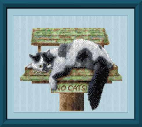 cross stitch pattern No Cats