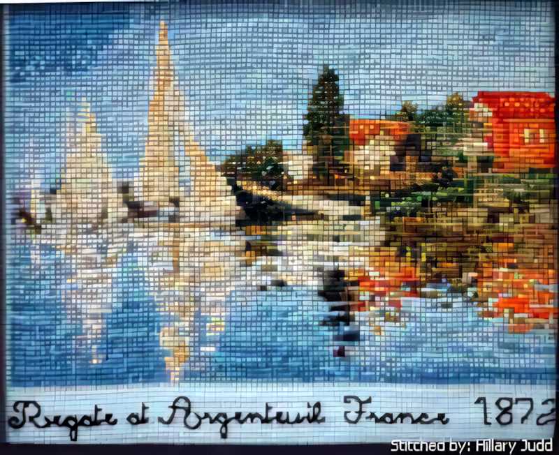 cross stitch pattern Regate