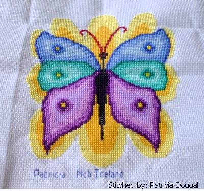 A butterfly cross stitch pattern for free.